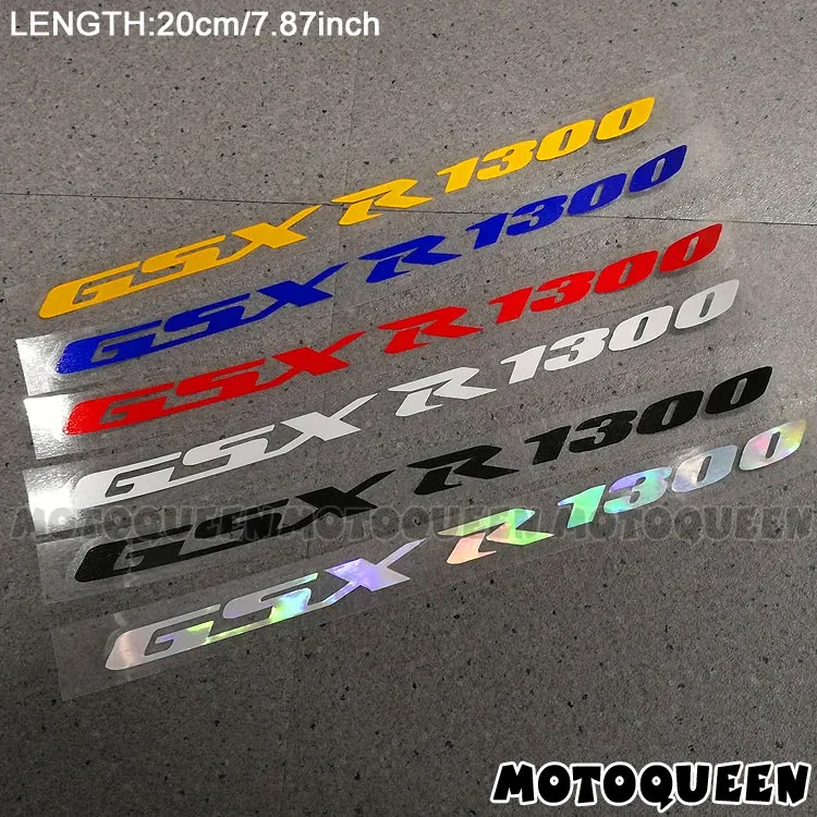 Reflective Motorcycle Wheels Fairing Helmet Side Tank Pad Label Stickers Decals Yellow Red Blue For SUZUKI GSXR1300 GSXR 1300