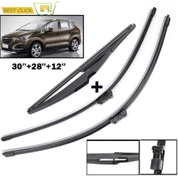 Misima Windshield Wiper Blades For Peugeot 3008 2008-2015 Front Rear Window Windscreen Wiper 2014 2013 2012 2011 2010 2009