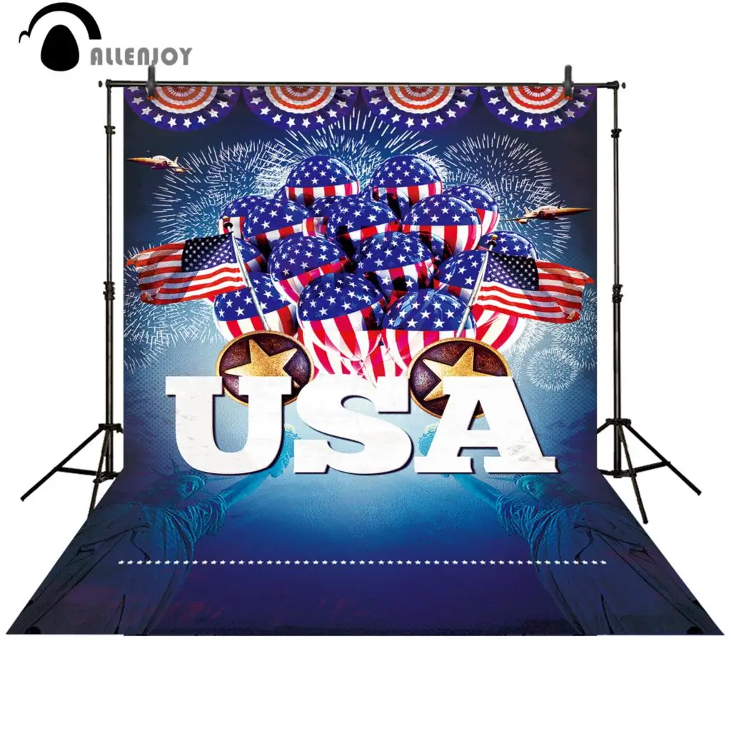 Allenjoy photo background American Independence Day USA Balloons American Flag Celebration Party photo booth Backgrounds