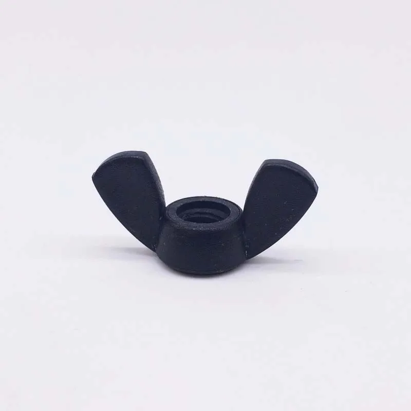 Wkooa M4-M12 Thumb Nuts Plastic Wing Nut Nylon Metric Black / Off-White 100 Pcs