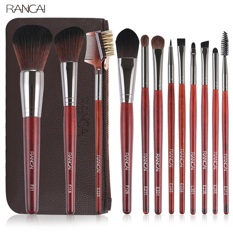 12pcs Makeup Brushes Set Powder Foundation Blusher Lip Eyeliner Eyelash Eyeshadow Eyebrow Brush&Comb Cosmetic Beauty Kit