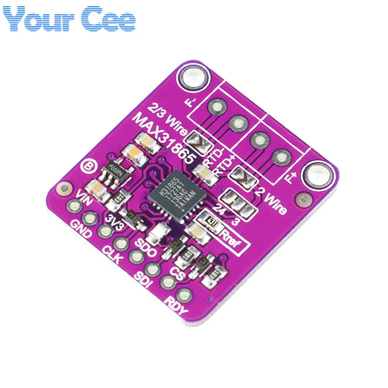 GY-MAX31865 RTD Digital Converter Board, PT100-PT1000 Electronic, MAX31865 Platinum Resistance, Temperature Detector Module