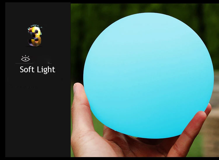 Rechargeable Remote Control LED Ball Night Lights Indoor Home Table Lamp Garden Lawn Wedding Party KTV Bar New Year Decoration
