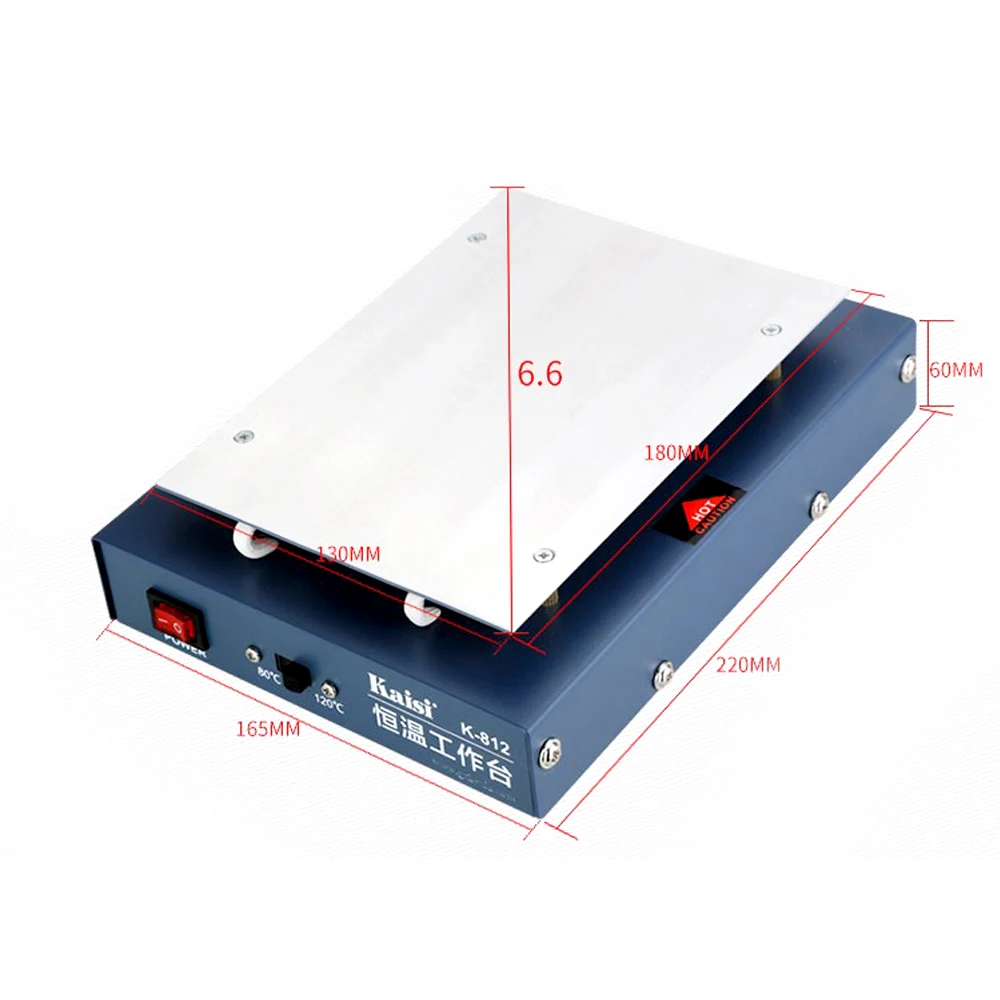 Kaisi 7 Pollici Schermo LCD Termostato Piastra di Riscaldamento Per La Stazione di Riscaldamento Dello Schermo di Tocco Del Telefono Mobile E di Saldatura di Riparazione Smantellamento