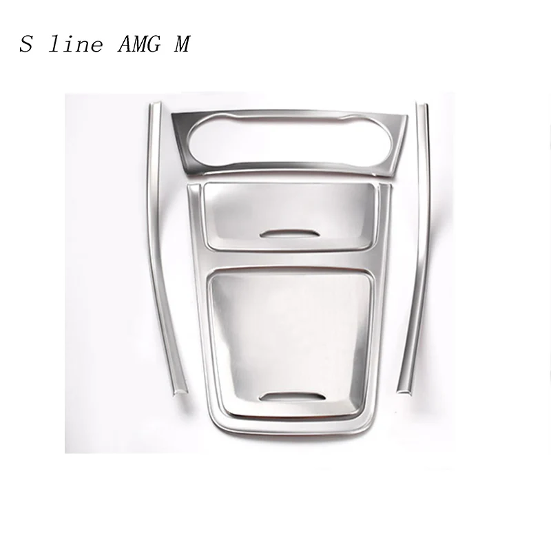 Car styling Central Storage box frame trim Car Air Conditioning Water Cup panel trim Cover for Mercedes Benz CLA C117 GLA X156