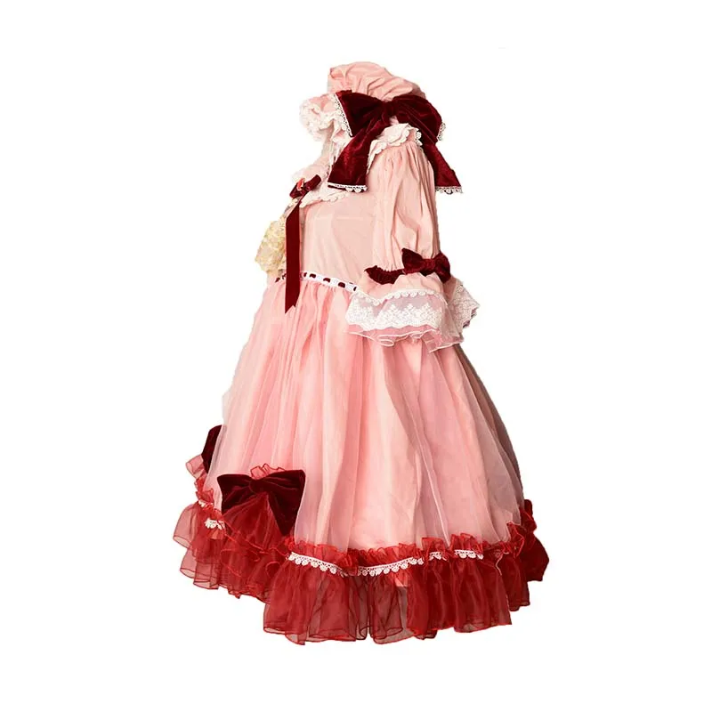 Touhou Project Cosplay Remilia Scarlet Costume dress+hat