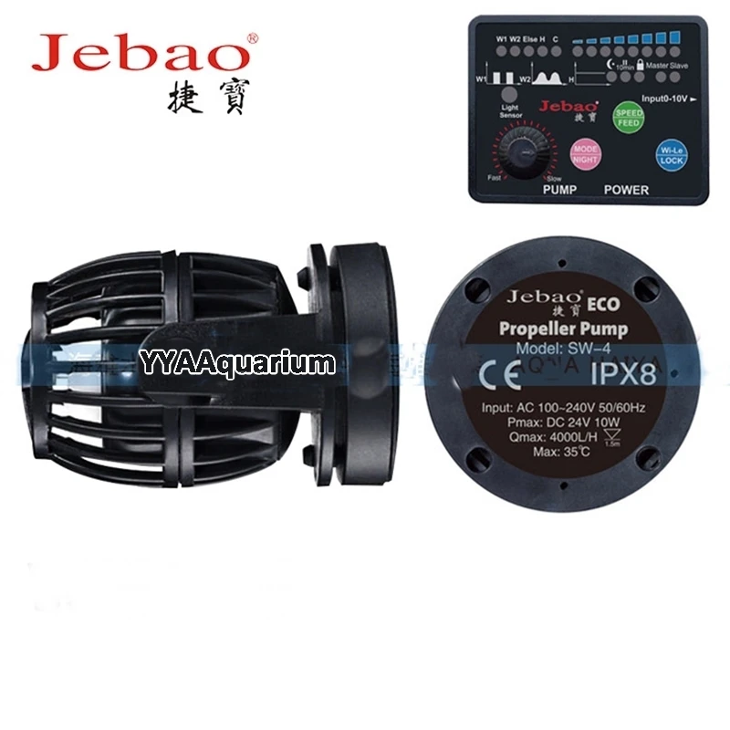 Jebao-SW Series Wavemaker with Smart Controller, Impeller Pump for Reef, Marine Fish Ponds,  SW2, SW4, SW8, SW15