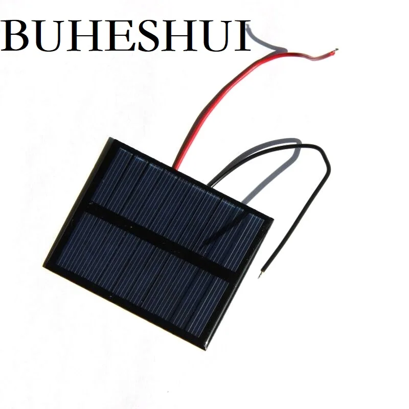 Hot Sale 0.5W 5V Mini Solar Panel with Cable 72*58MM Epoxy Solar Cell DIY Solar Power System and Toys 100PCS