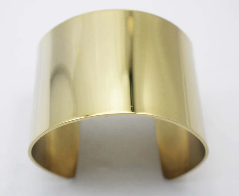 Fashion Yellow Gold Color wide cuff Bangle Bracelet Stainless Steel Bracelet Bangles Europe and American concise