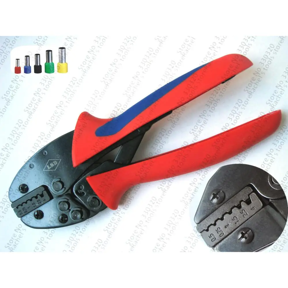 0.5-4mm2 เทอร์มินัล Crimping Tool Bootlace Ferrule Crimper สำหรับสายไฟ end lug S-04WFL