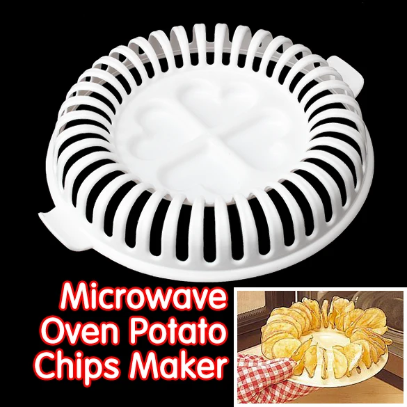 DIY Low Calories Microwave Oven Fat Free Potato Chips Maker Home New ZV3