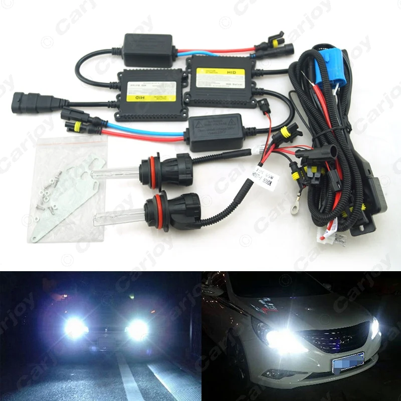 LEEWA 1set 35W AC Car Headlight 9004 9007 Xenon Bulb Hi/Lo Beam Bi-Xenon Bulb Light Digital Slim Ballast HID Kit  #CA4479