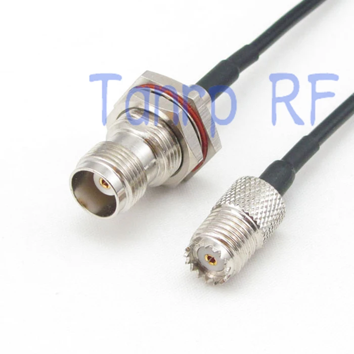 10pcs 6in mini UHF female jack to TNC female jack RF connector adapter 15CM Pigtail coaxial jumper cable RG174 extension cord