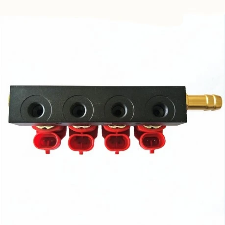 LPG/CNG Injection Rail for 3ohm  4 Cylinder for Multipoint Sequential Injection Systems  Common Injector Rail and accessories