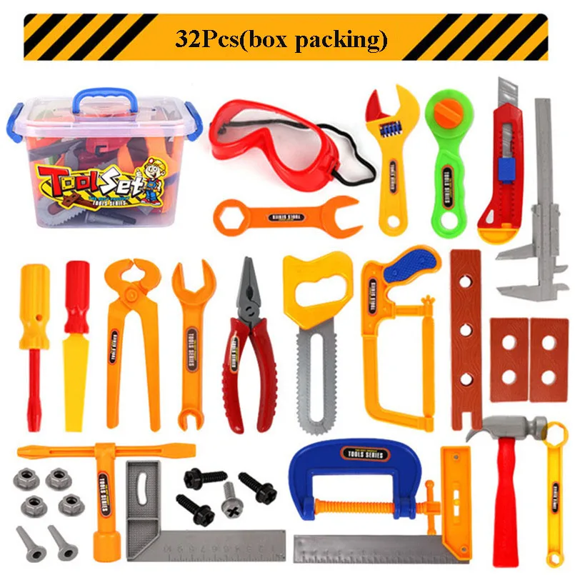 Kid Plastic Repair Tool Kit Toy Garden Tool Set Pretend Play Educational Engineering Maintenance Toys For Boys Gifts