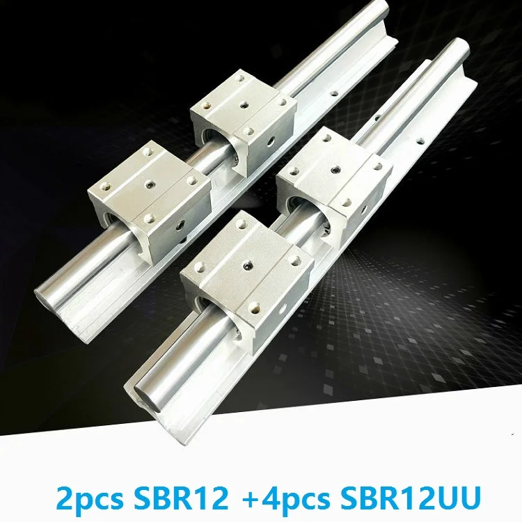 

2pcs SBR12 1600mm/1700mm/1800mm support linear guide rail + 4pcs SBR12UU linear bearing slide blocks CNC router parts