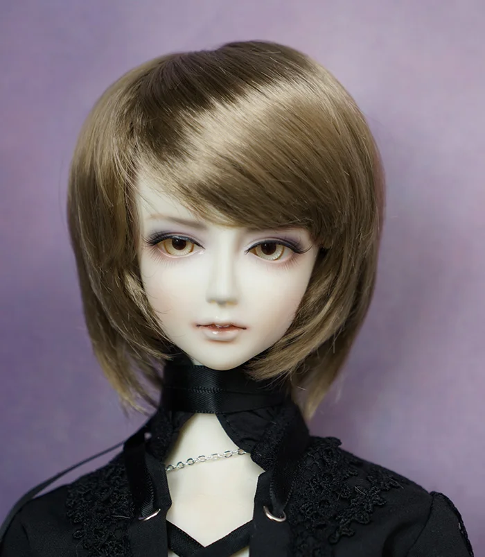 

D01-P218 children handmade toy 1/4 1/3 1/6 Doll Accessories BJD/SD doll wig Prince short hair brown