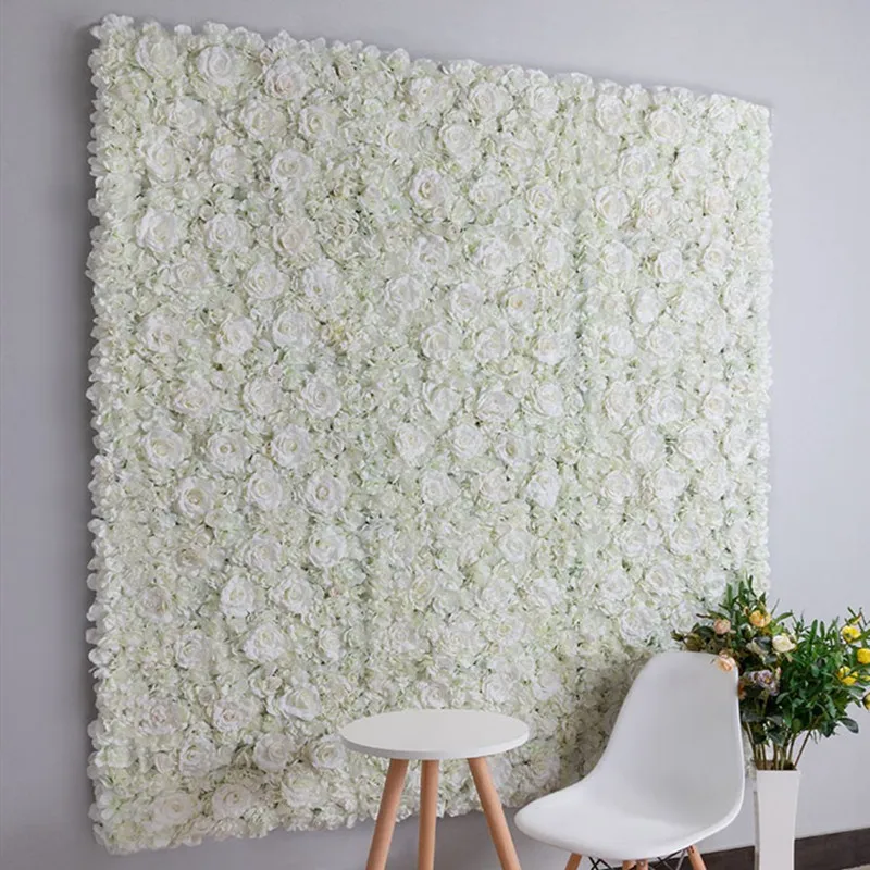 Hot Wedding Backdrop Decorations Flower Wall 40X60CM Artificial Hydrangea Rose Flower Row for Party Supplies