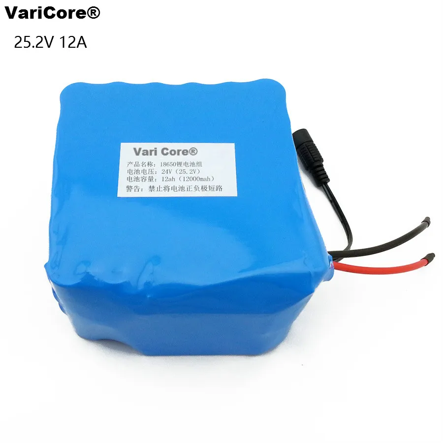 

VariCore 24V 12Ah 6S6P 18650 Battery li-ion battery 25.2v 12000mAh electric bicycle moped /electric/lithium ion battery pack