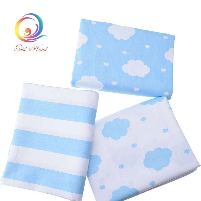 Cielo Blu nuvole Stampato Twill di Cotone Tessuto Per Cucire Quilting Tessuto Del Bambino Letto Lenzuola Indumenti Da Notte Dei Bambini del Pannello