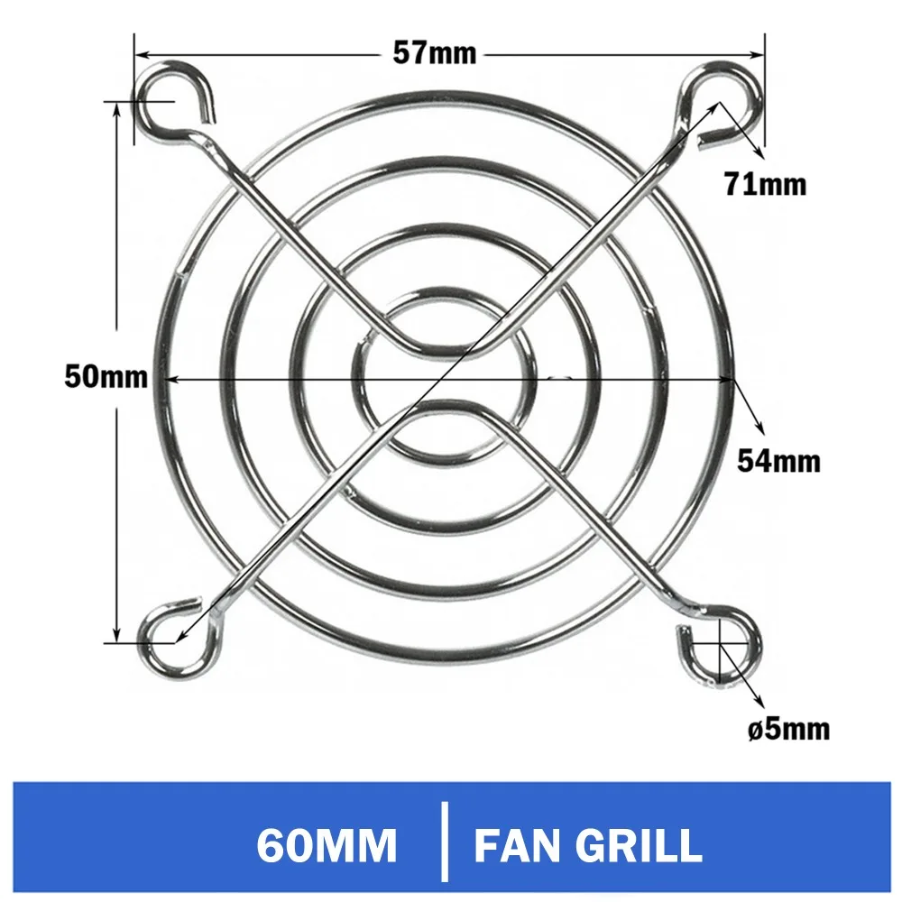 

100 Pieces Gdstime 6cm 60mm Fan Guard Metal Grill Cover for 6010/6015/6020/6028 PC CPU Latop Computer Cooling Fan