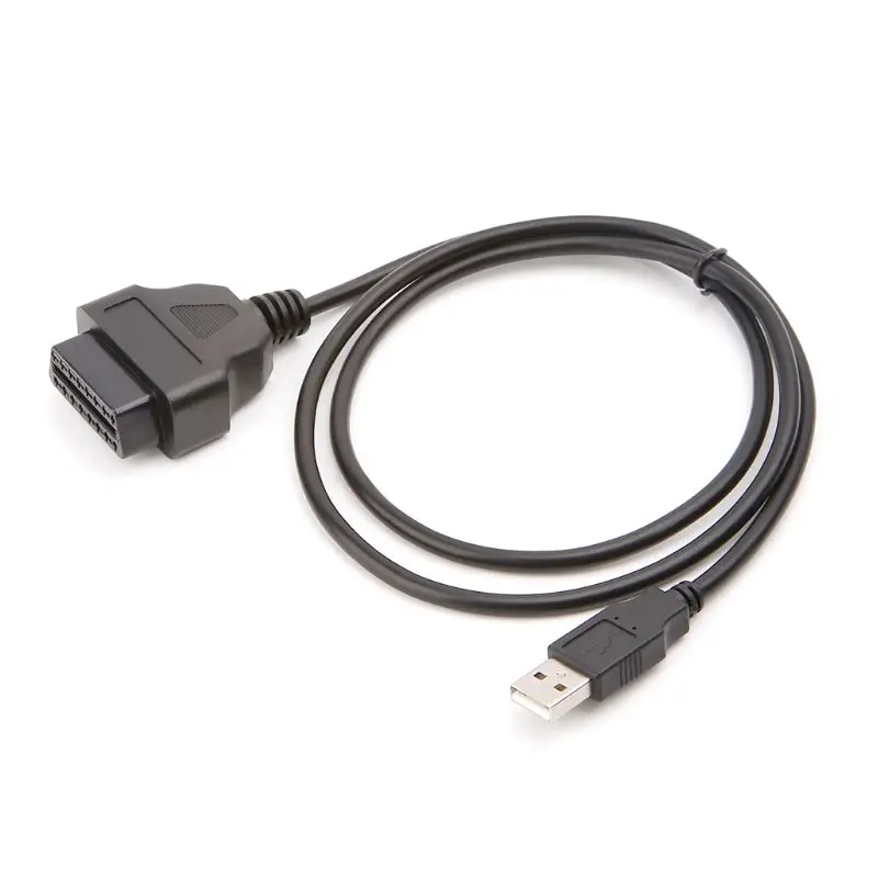 1pc New 16Pin OBD2 To USB Port Charger Adapter Cable Connector Diagnostic Tool Car Accessories