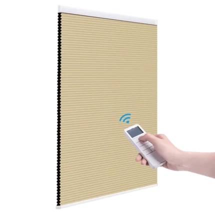 CASAYA Blackout Motorized Cellular Shades, Cordless Honeycomb Blinds, Remote and Batteries Included, Made-to-Order