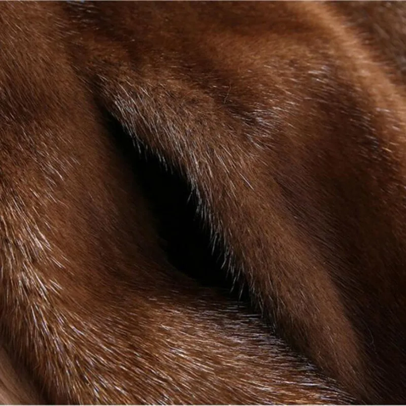 High Faux Mink fur Coat Female 2024 New Medium length Winter Hooded Tops Women Thicken Brown Mink Fur Coats 5XL 6XL H556