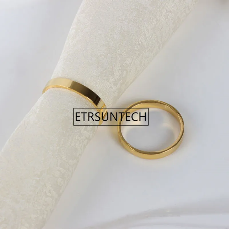 

Simple Napkin Ring Gold Napkin Buckle Holder For Wedding Ornament Party Banquet Table Decoration Accessories