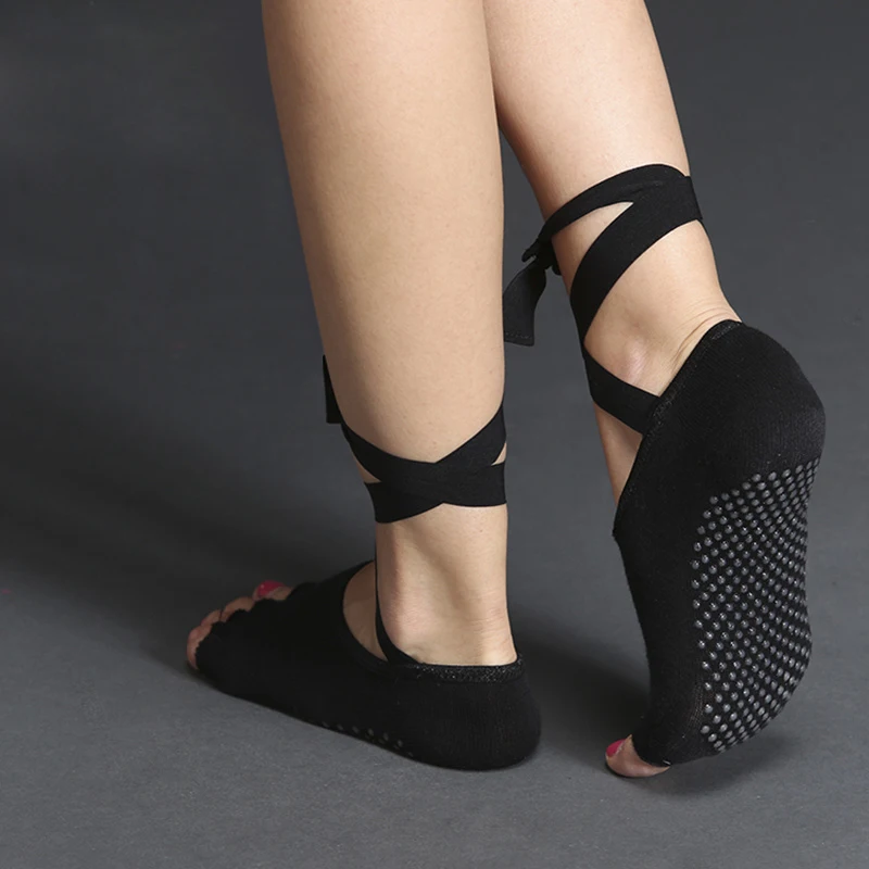 Protecteur de talon de danse de ballet professionnel, chaussettes à cinq orteils, string de pied de danse du ventre antidérapant, Parker Pad, bas de yoga, 1 paire