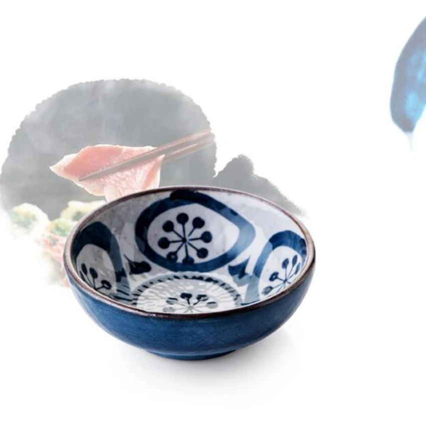 Japanese Tableware Ceramic Bowl Taste Dish Small Plate Vinegar Seasoning Snack Dish Soy Sauce Dishes Porcelain For Kitchens