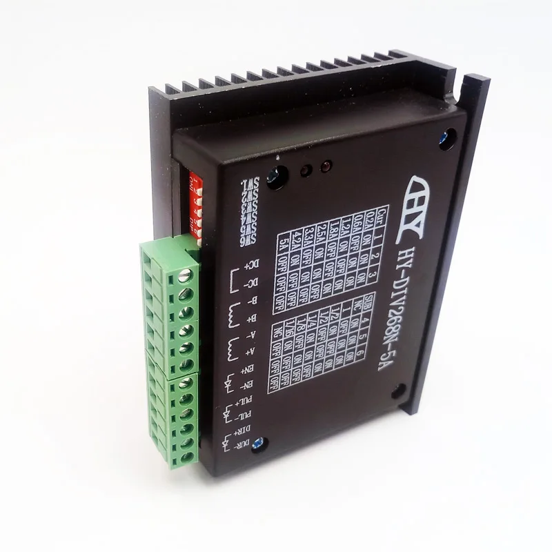 HY-DIV268N 5A Step Driver CNC Controller Nema 17 23 tb6600 5A Single Axes Two Phase Hybrid Stepper Motor Driver