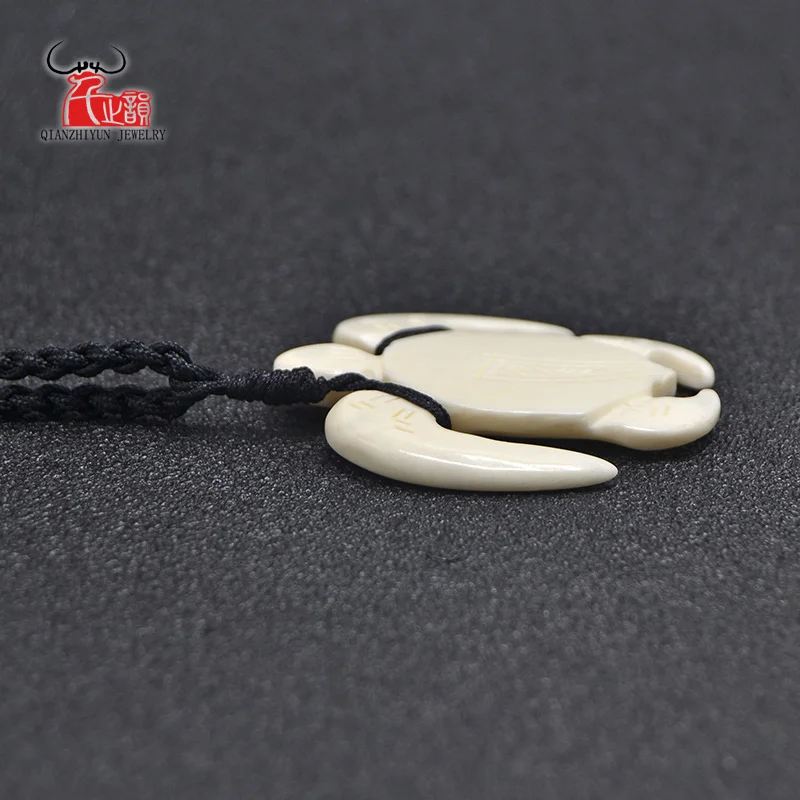 GX078 Hot Sale New Zealand Maori handmade jewelry Sea Turtles necklace women yak bone pendant necklaces of surfing