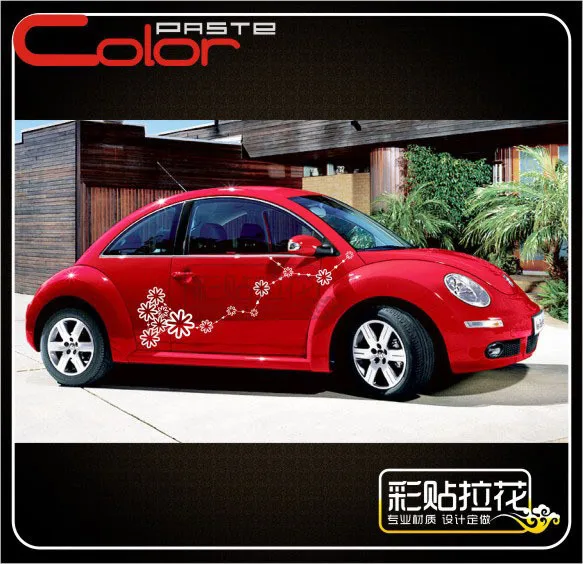 Many Colors Choice Romantic Flowers Sticker For Volkwagen Beetle Z2CA396