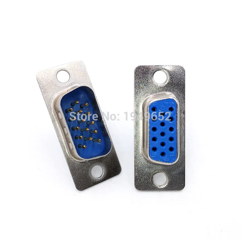 10PCS DB15 VGA Plug D type connector 3 row 15pin port socket female Male adapter DP15