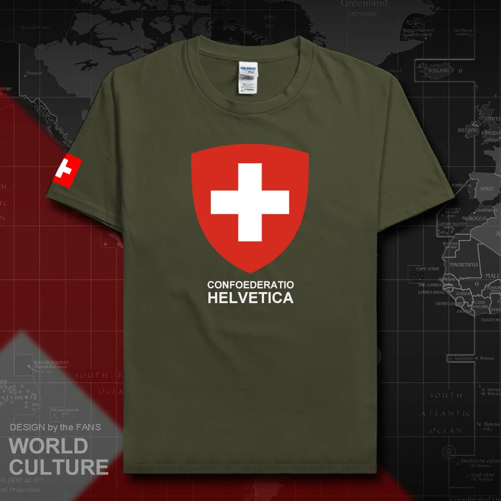 Swiss Confederation Switzerland t shirts man 2019 t-shirts nation team cotton tees country tops CHE Confoederatio Helvetica 20