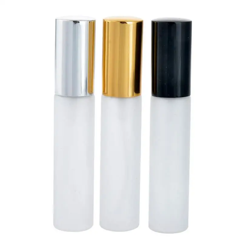 300pcs 10ml Frosted Glass Perfume Bottle 1/3 OZ Refillable Perfume Atomizer Fragrance Bottle