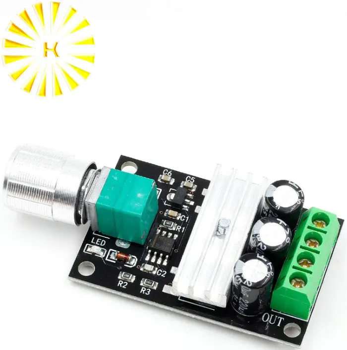 DC 6V 12V 24V 28VDC 3A 80W PWM Motor Speed Controller Regulator Adjustable Variable Speed Control With Potentiometer Switch