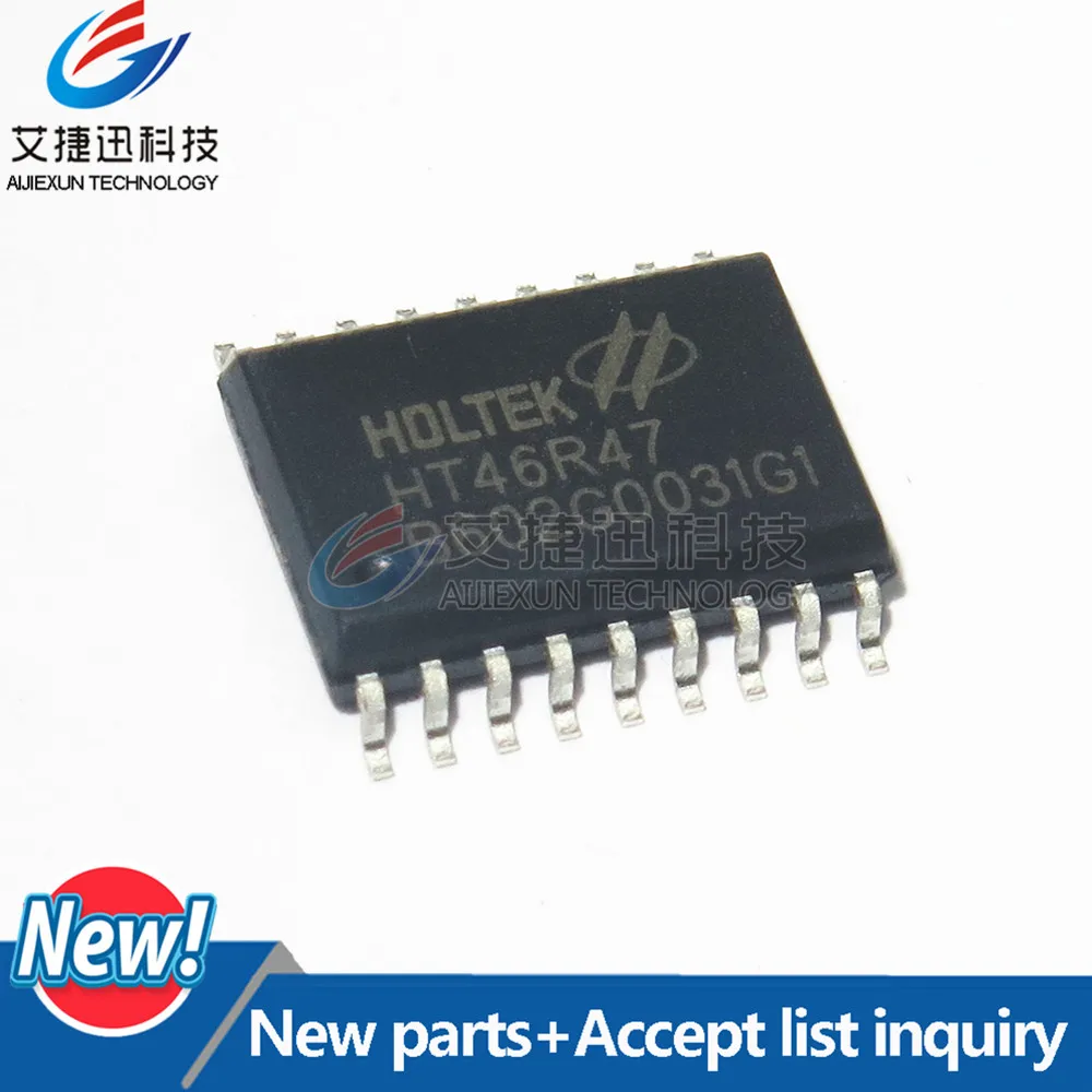 10Pcs HT46R47 SOP18 Cost-Effective A/D Type 8-Bit MCU New and original