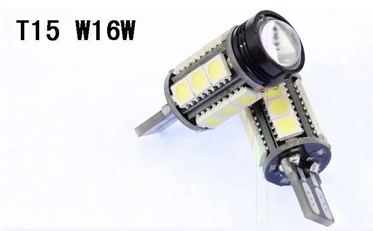 2-T15 912 921 W16W 15-SMD 5050 LED white Backup Lights 7W Reverse Bulbs