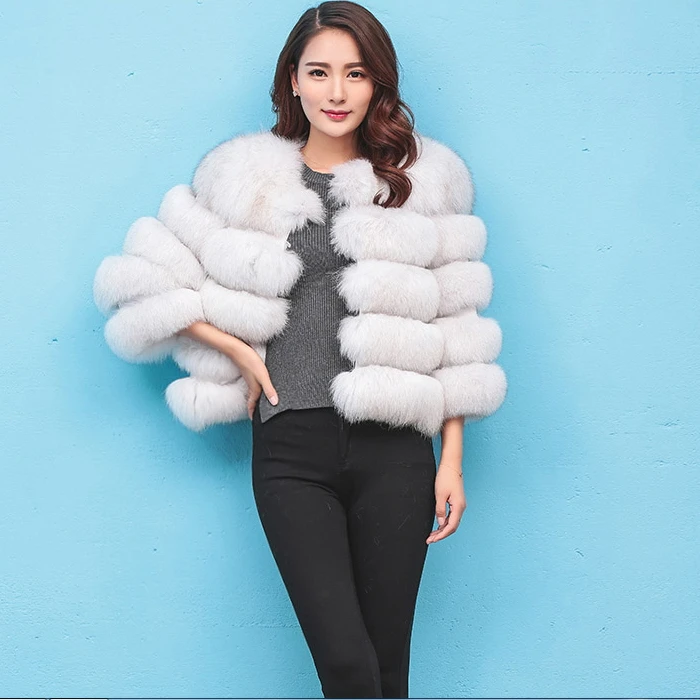 2018 bán hot bất tự nhiên fox fur coat thời trang bất fox lông thú áo khoác ngắn mùa đông con cáo lông thú áo khoác ngoài rea tự nhiên fox áo khoác lông thú