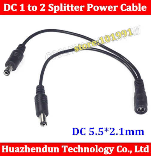 100pcs DC 1 Female to 2 Male Power Splitter 20pcs/ lot DC Female 1 to Male 2 power Splitter Cable Jack for CCTV System