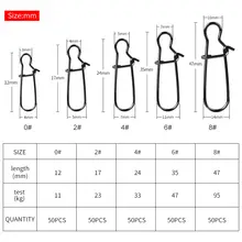 50 Steel Fishing Connectors with Snap Swivels #3