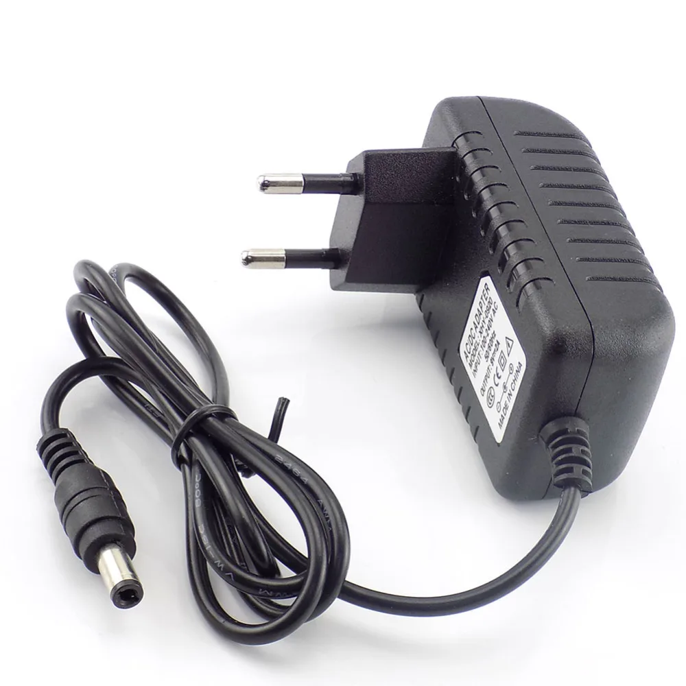 Power adapter 9V 2A 2000ma 5.5x2.1mm 5.5x2.5mm 1M cable power supply EU US adaptor AC 100V-240V Converter Adapter