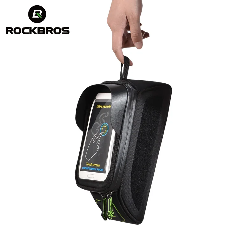 ROCKBROS telefono borse per bici da bicicletta custodia per telefono 5.8/6.0 antipioggia Touch Screen borse per biciclette da ciclismo borse laterali telaio accessori bici