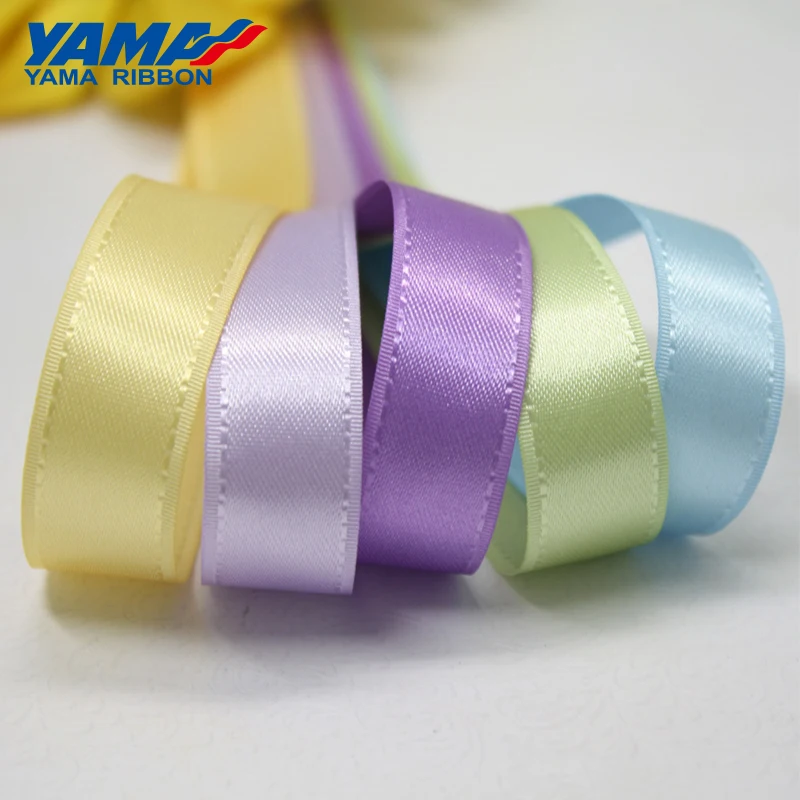 YAMA-Taffeta Edge Ribbon, Fancy Ribbons, DIY Gifts Crafts, Webbing, Handmade, 9, 16, 22, 38mm, 1/4, 3/8, 5/8, 7/8, 1.5 inch, 100
