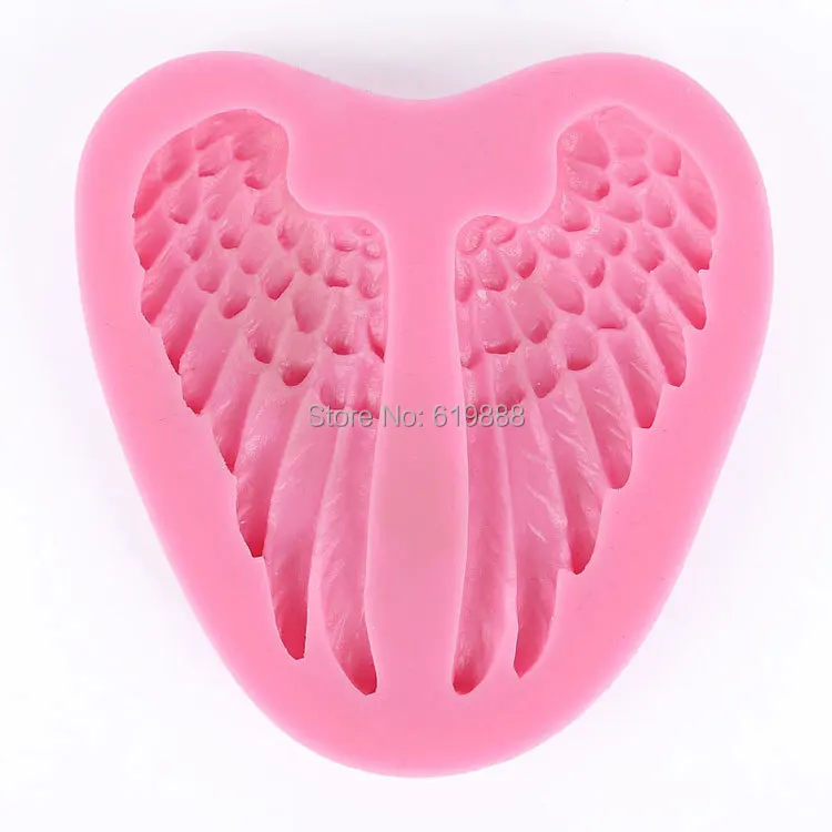 Angel Wings Cooking Chocolate Wedding Decoration Silicone Mold Baking Fondant Sugar Process Kitchen Baking DIY Cupcake