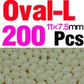 200Pcs Oval L