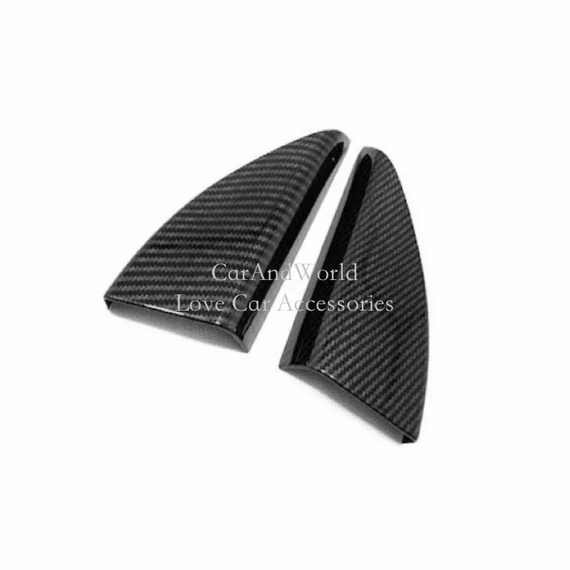 For Hyundai Tucson 2019 2020 Front A Pillar Inner Triangle Cover Frame Trims Carbon Fibre Sticker Car-styling Accessories