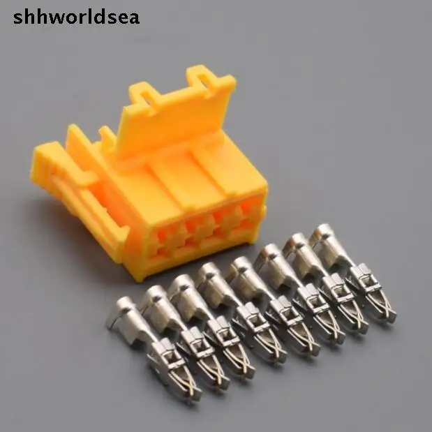 shhworldsea 5/30/100sets 8pin 3.5mm auto plastic electric wire terminal cable connector 927366-1